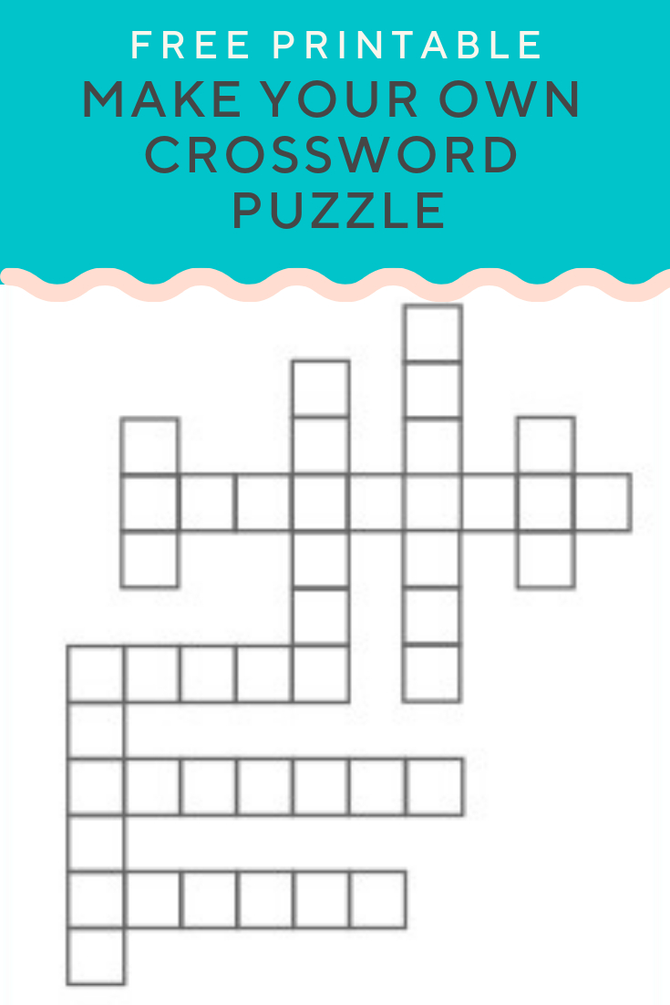 Create Your Own Crossword Puzzle Printable Printable 