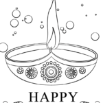 Diwali Candle Coloring Page Free Printable Coloring Pages