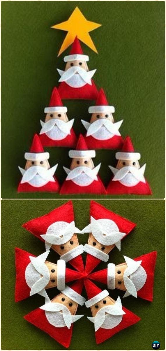 DIY Felt Christmas Ornament Craft Projects Instructions