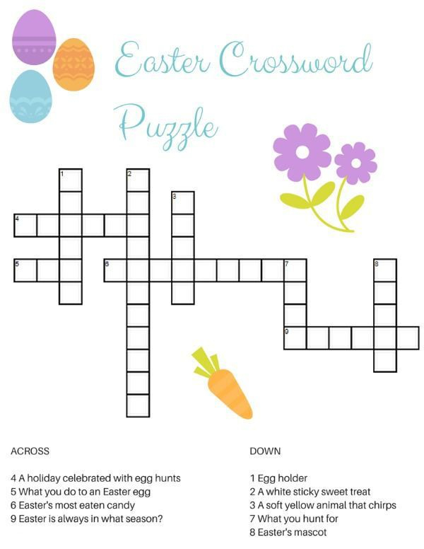 Easter Crossword Puzzle 1 Easter Crossword Easter 