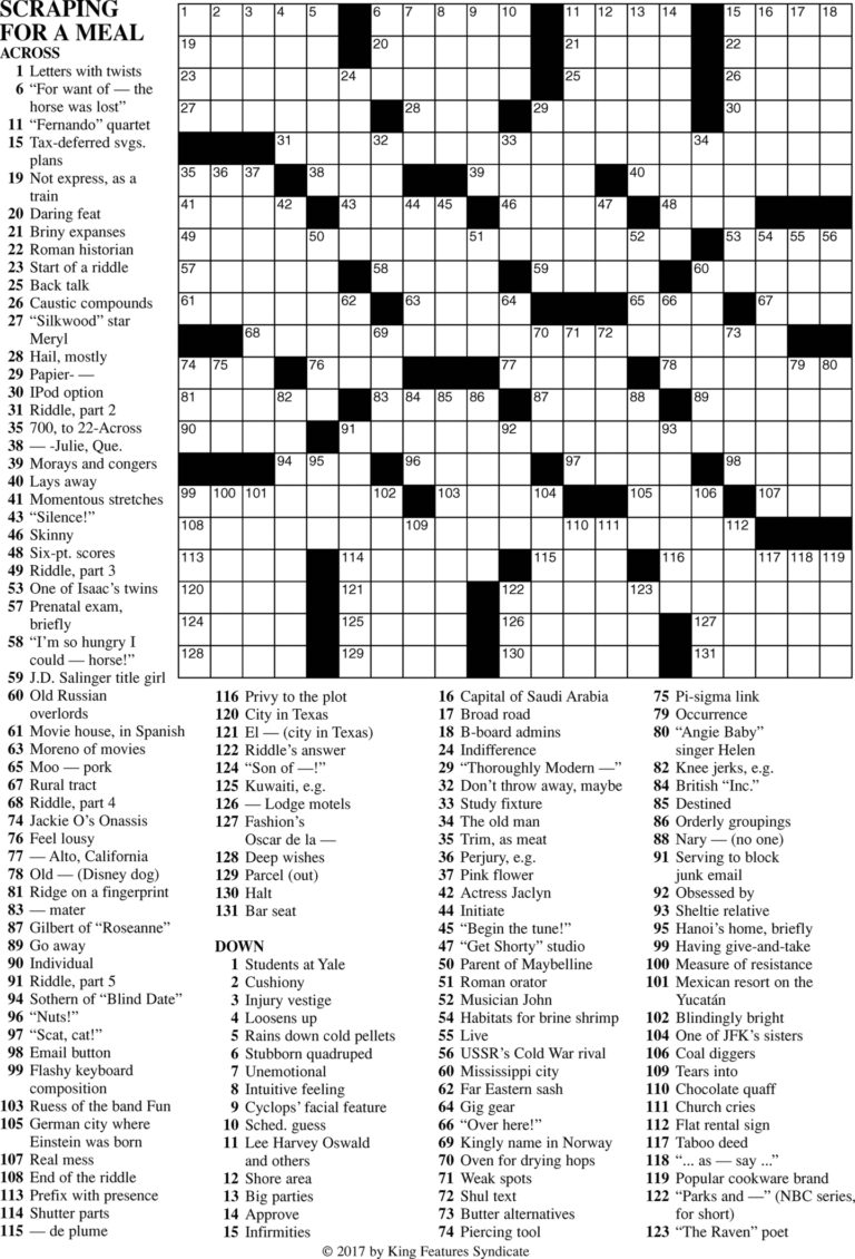 Frank A Longo Printable Crossword Puzzles Printable Free 