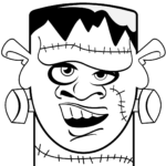 Frankenstein Head Coloring Page Free Printable Coloring