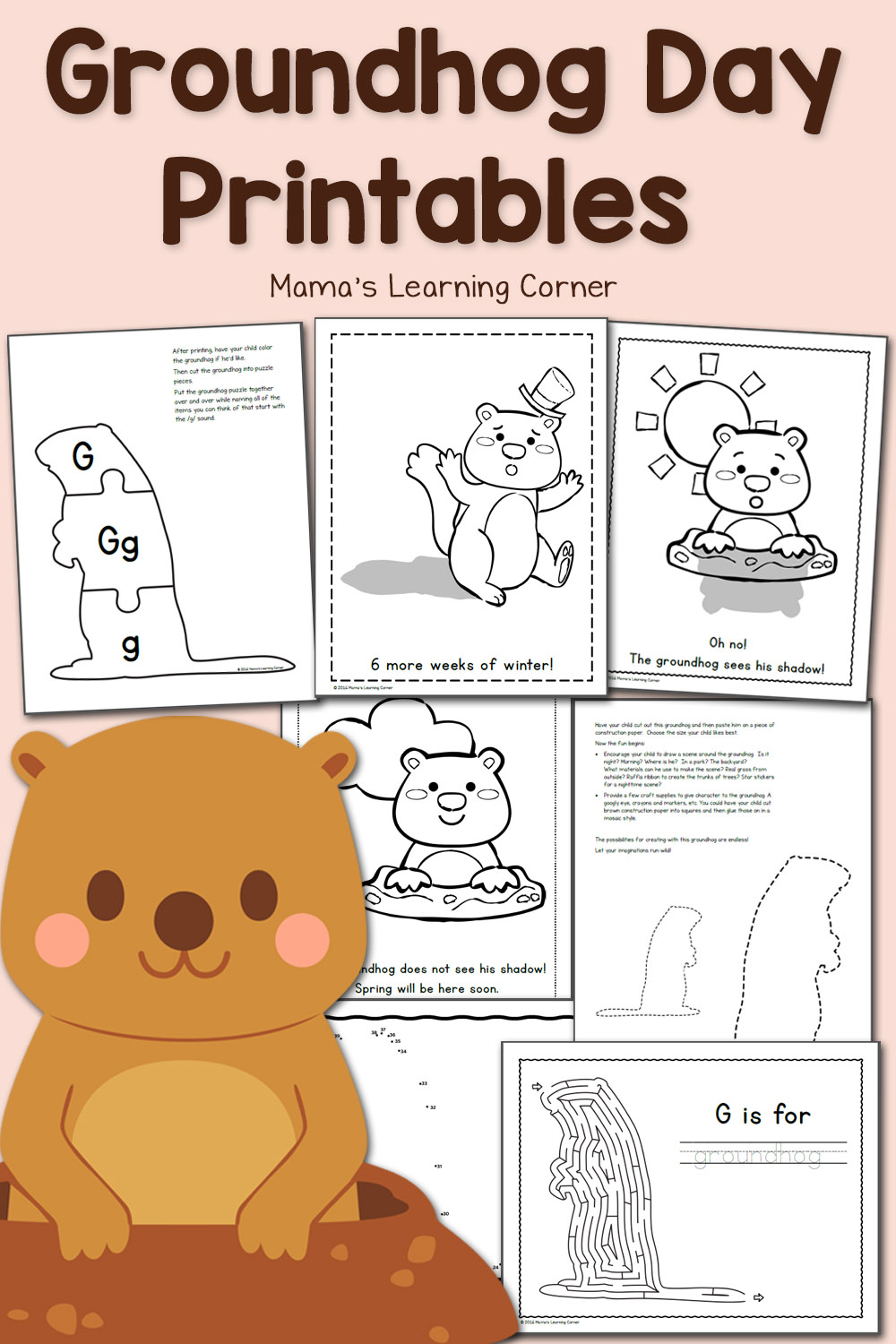 Free Groundhog Day Printables Mamas Learning Corner