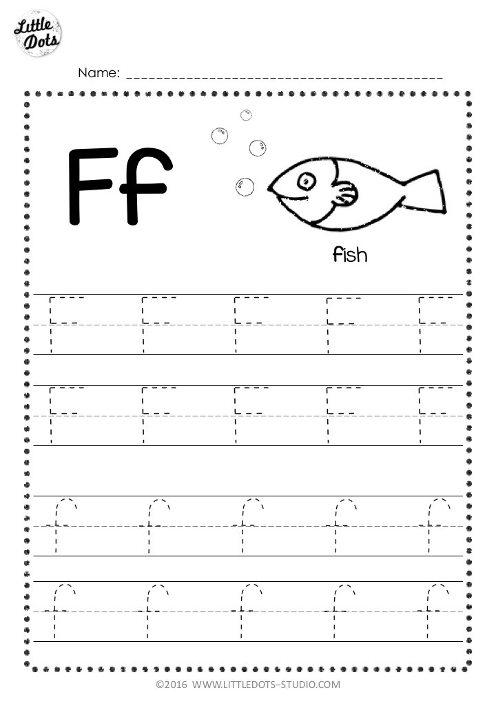 Free Letter F Tracing Worksheets