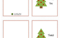 Free Printable Christmas Card Thank You Note A Crafty