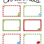 Free Printable Christmas Name Tags The Template Can Also