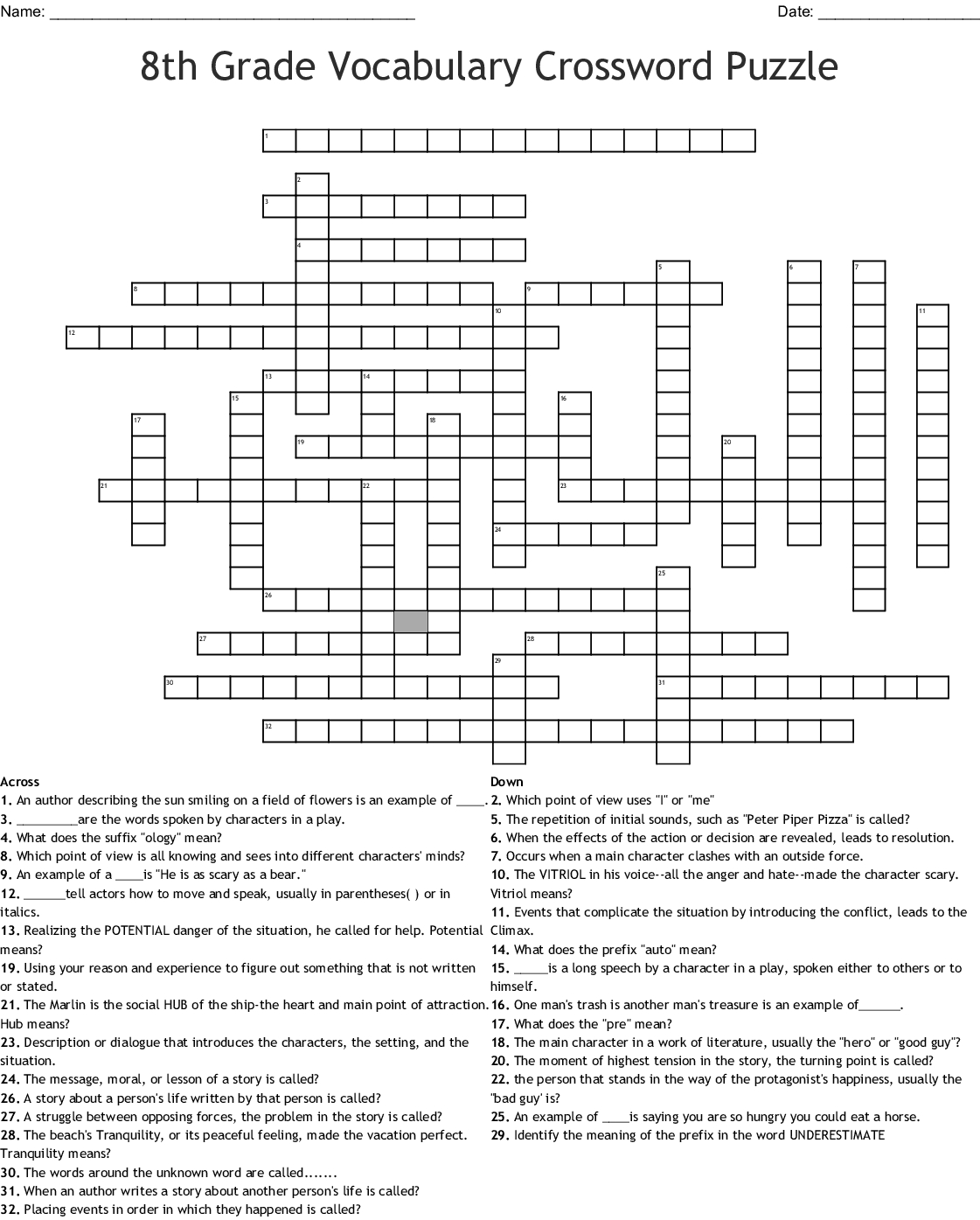 Free Printable Crossword Puzzle 1 Answers Printable 