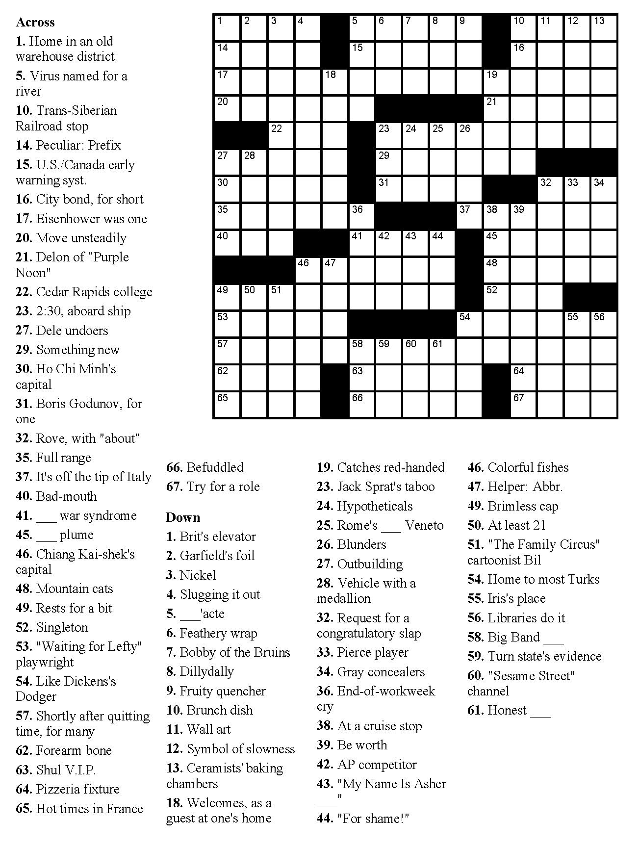 Free Printable Large Print Crossword Puzzles M3U8 