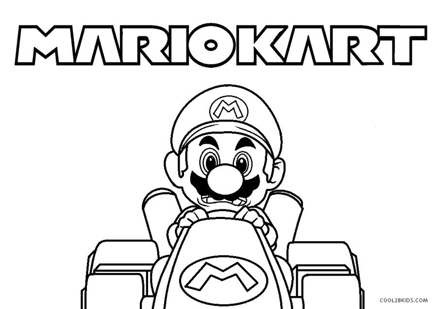 Free Printable Mario Kart Coloring Pages For Kids 