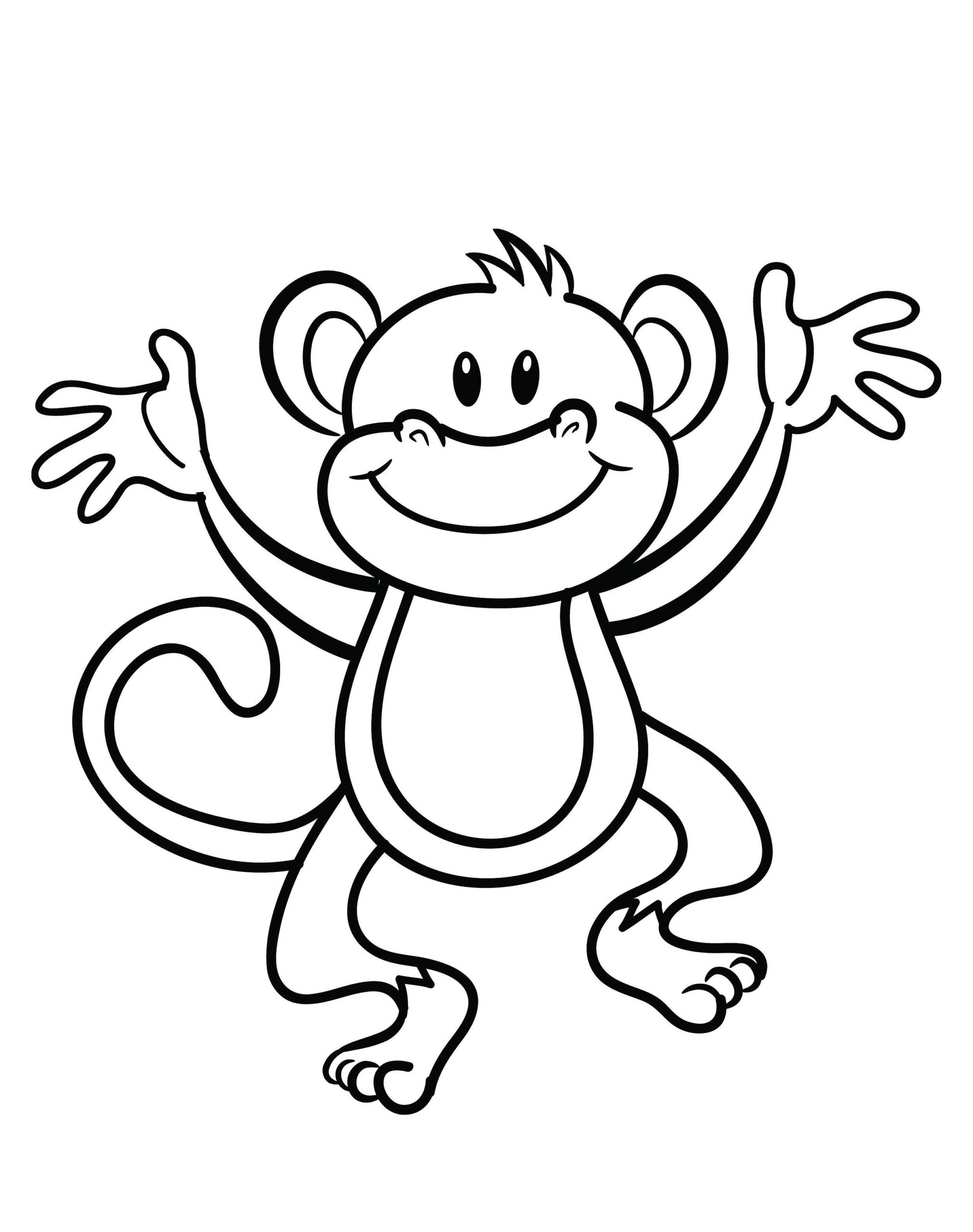 Free Printable Monkey Coloring Page Monkey Coloring 