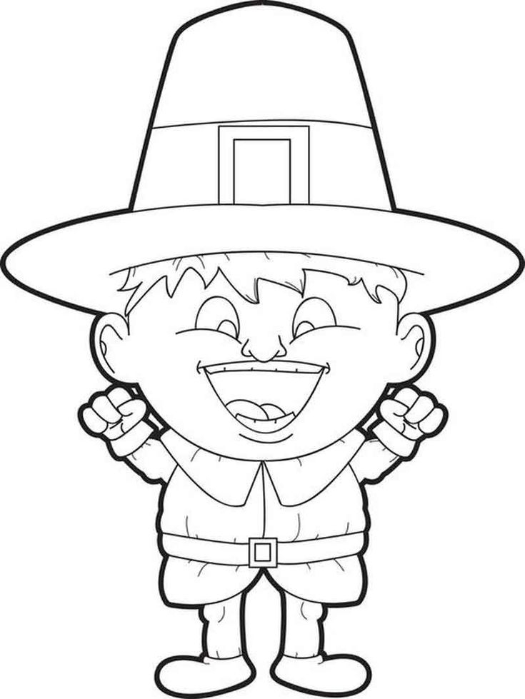 Free Printable Pilgrim Coloring Pages Free Thanksgiving 