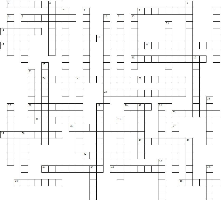 Free Printable United States Crossword Puzzle States 