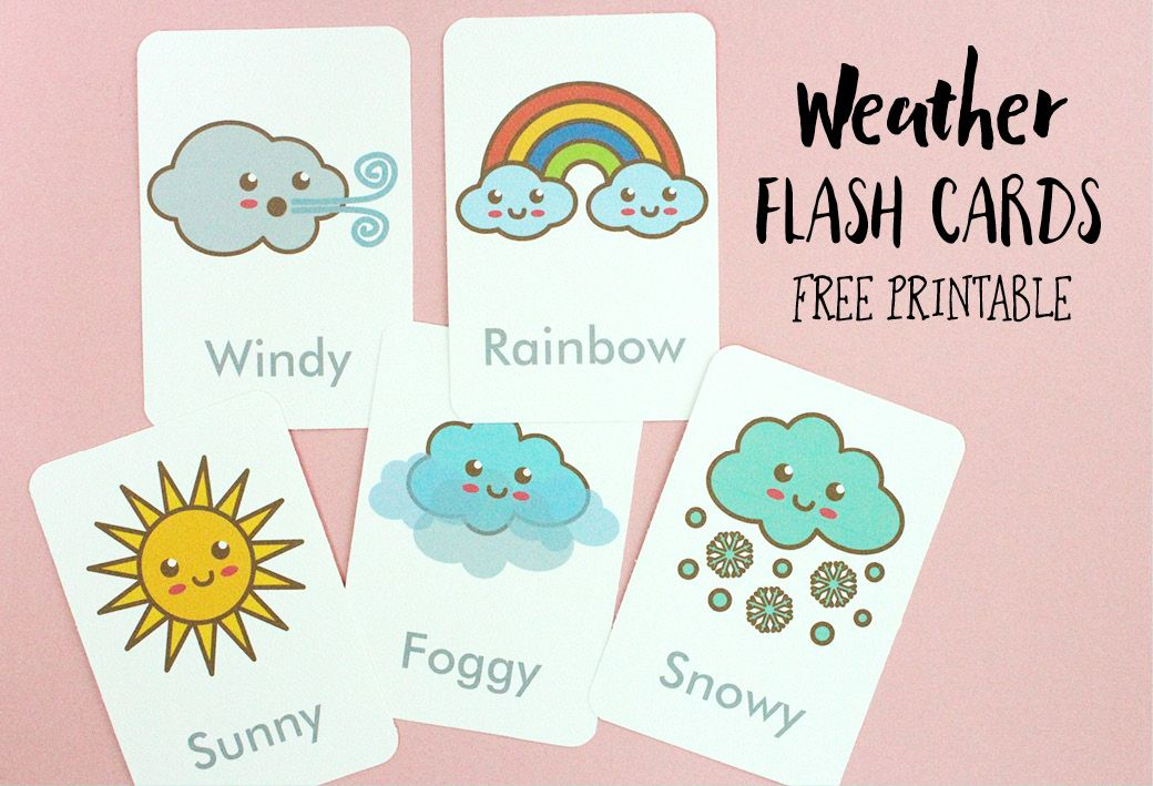 Free Printable Weather Flash Cards Flash Cards Free 