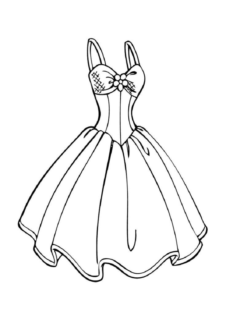 Free Wedding Dress Coloring Pages Educative Printable 