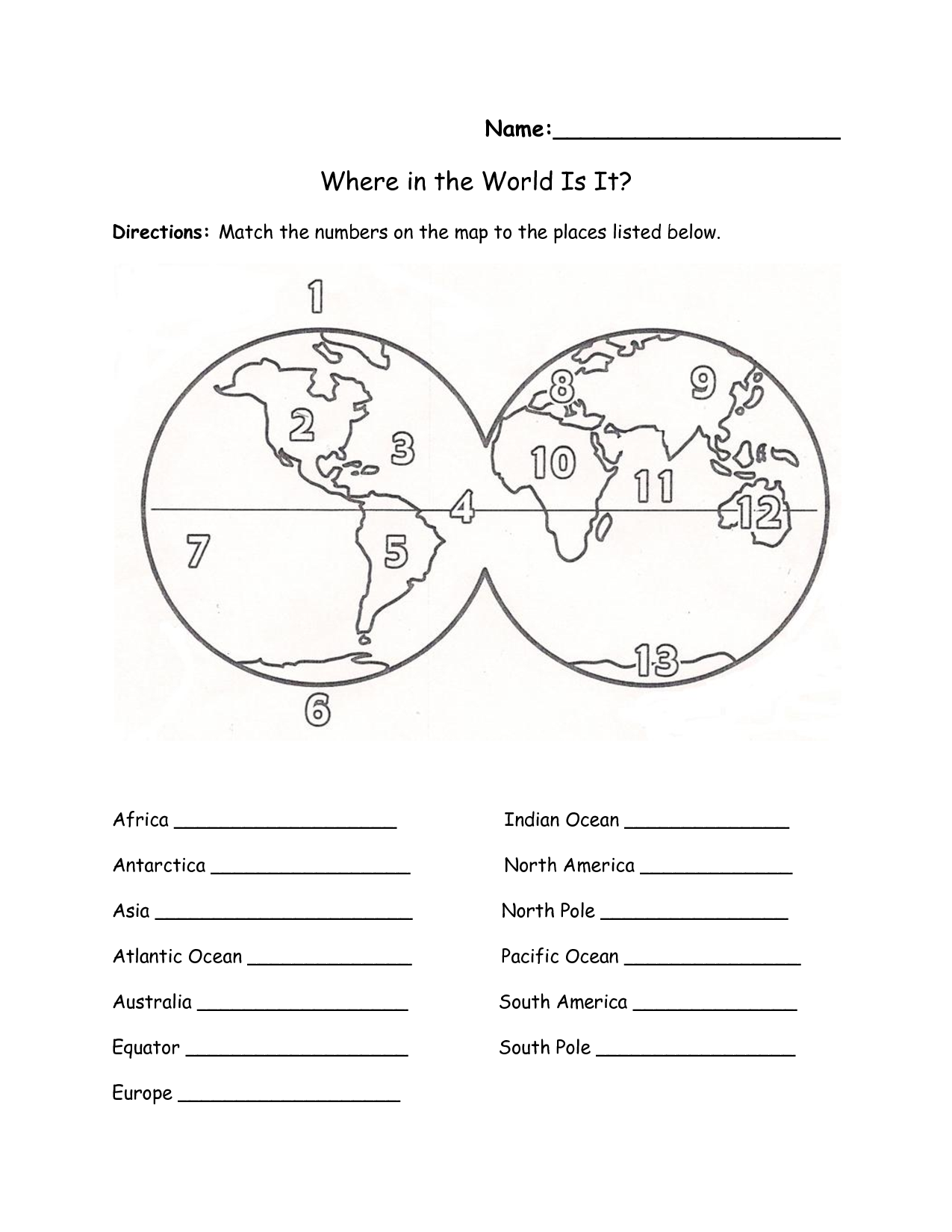 Geotmourgesur34 s Soup Geography Worksheets Continents 