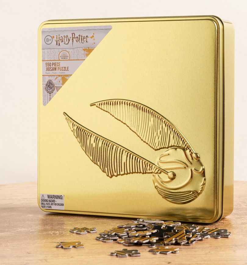 Harry Potter 550 Piece Golden Snitch Jigsaw Puzzle In Tin