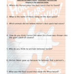 Horton Hears A Who Reading Comprehension Worksheet Have