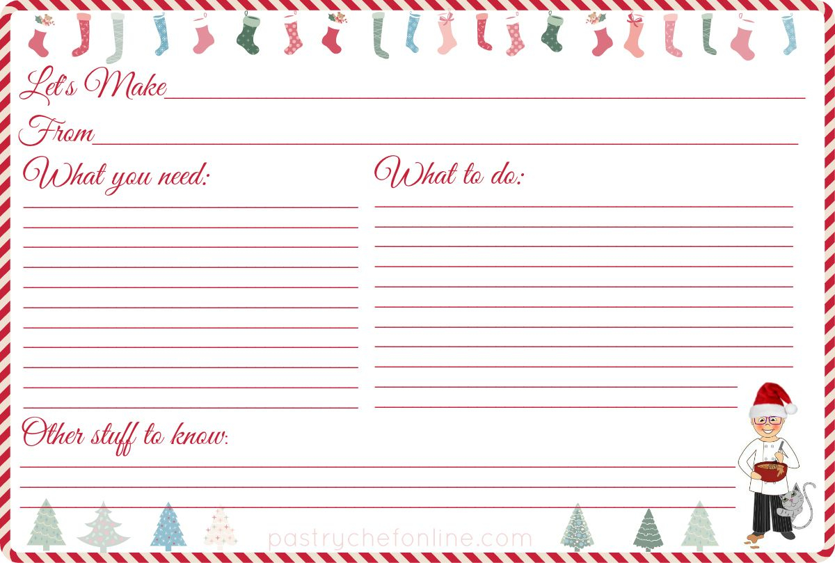 I Made These Free Printable Christmas Recipe Cards For You