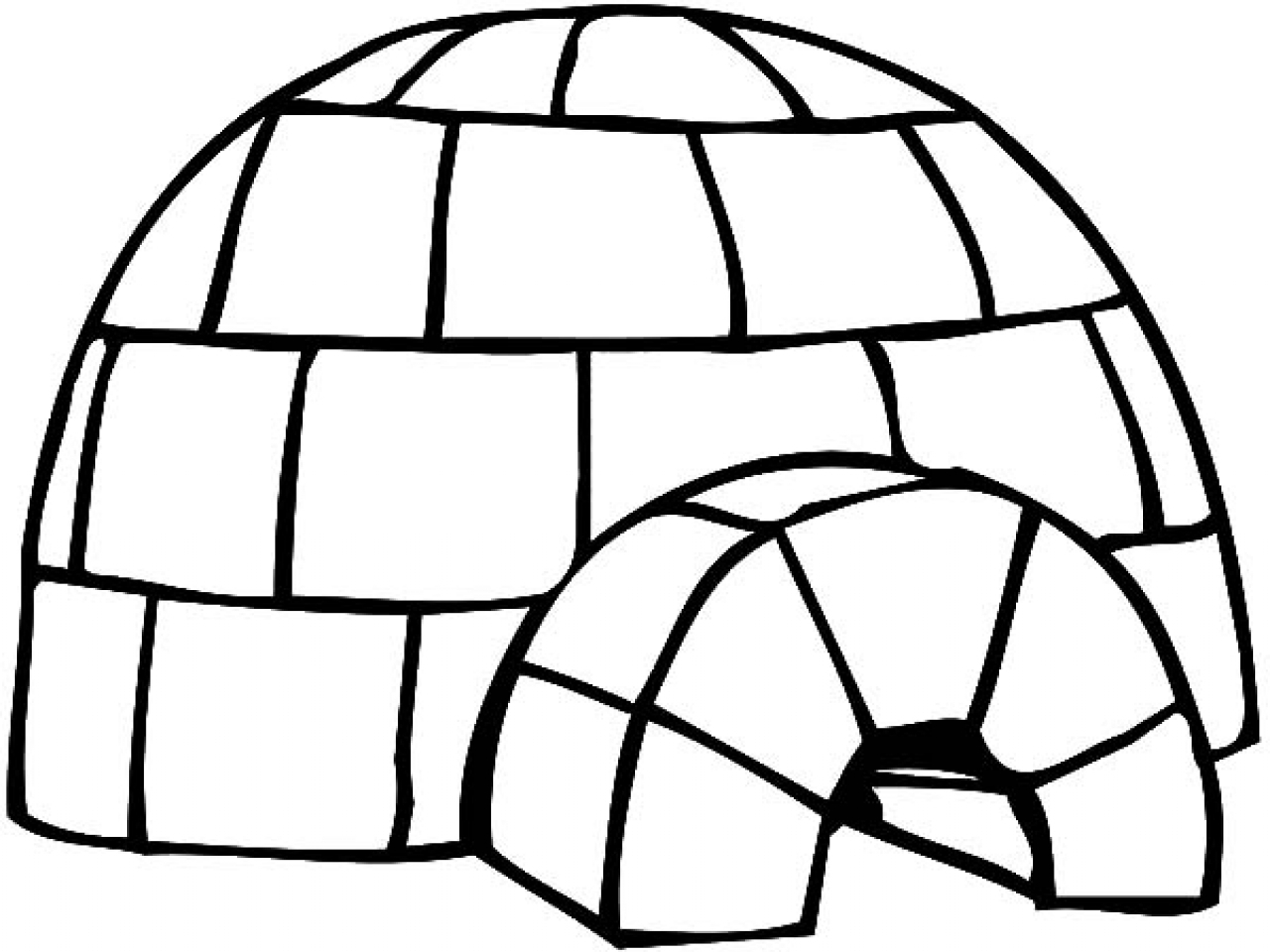 Igloo Coloring Page At GetColorings Free Printable 