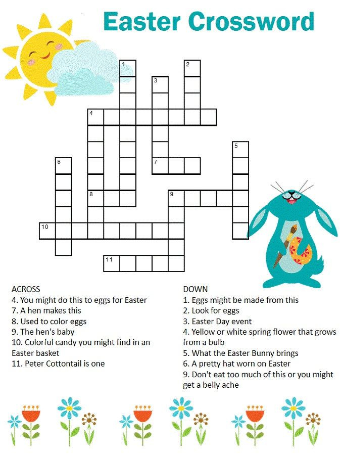 Kids Crossword Puzzles Easter Easter Crossword Easter 