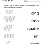 Kindergarten French Numbers Worksheet Printable French