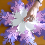 Large Paper Snowflake Flower Template Copos De Nieve De