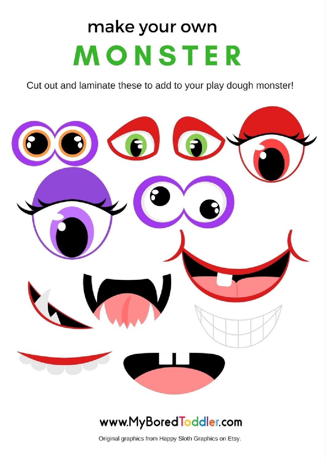 Make Your Own Monster Printable Pdf My Bored Toddler