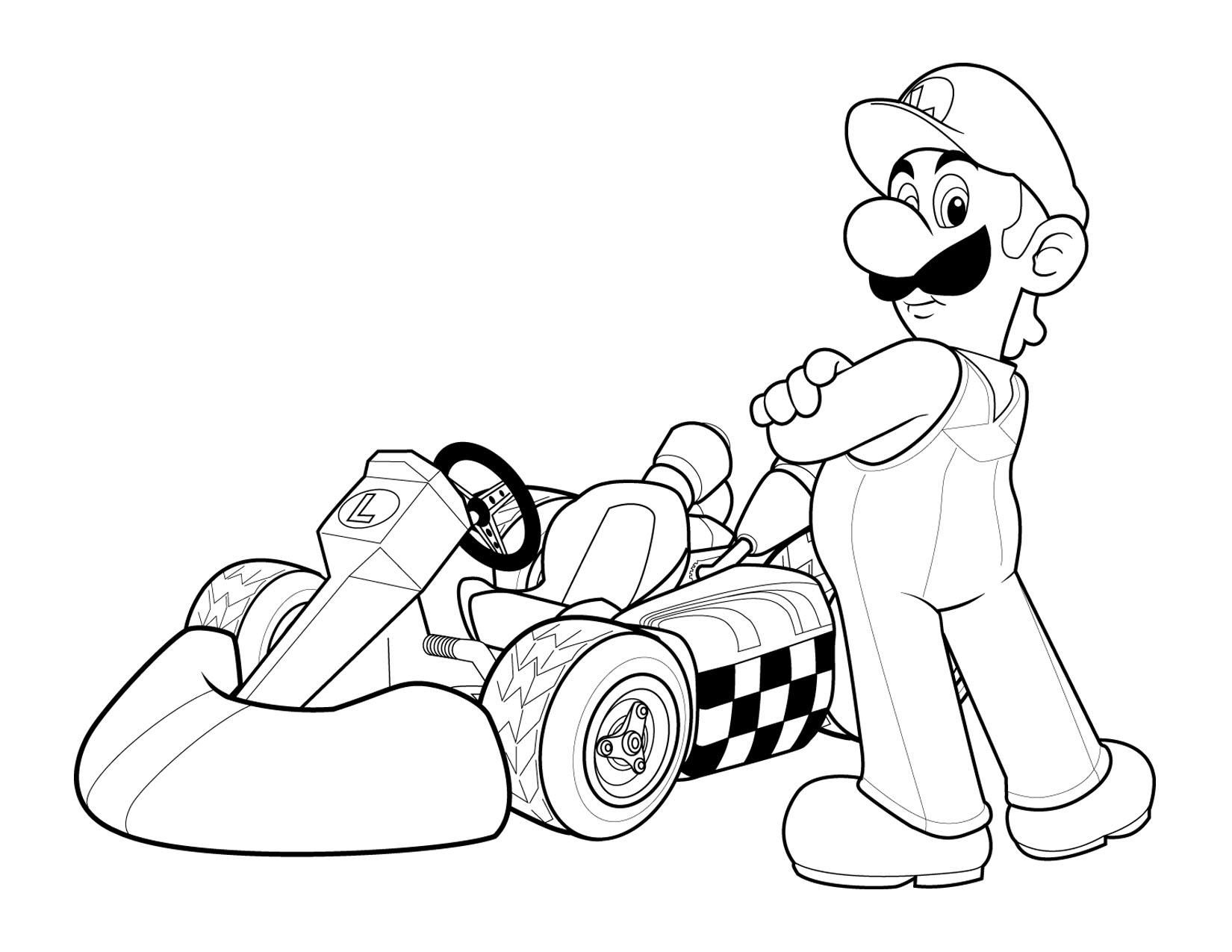 Mario Kart Characters Coloring Pages Coloring Home