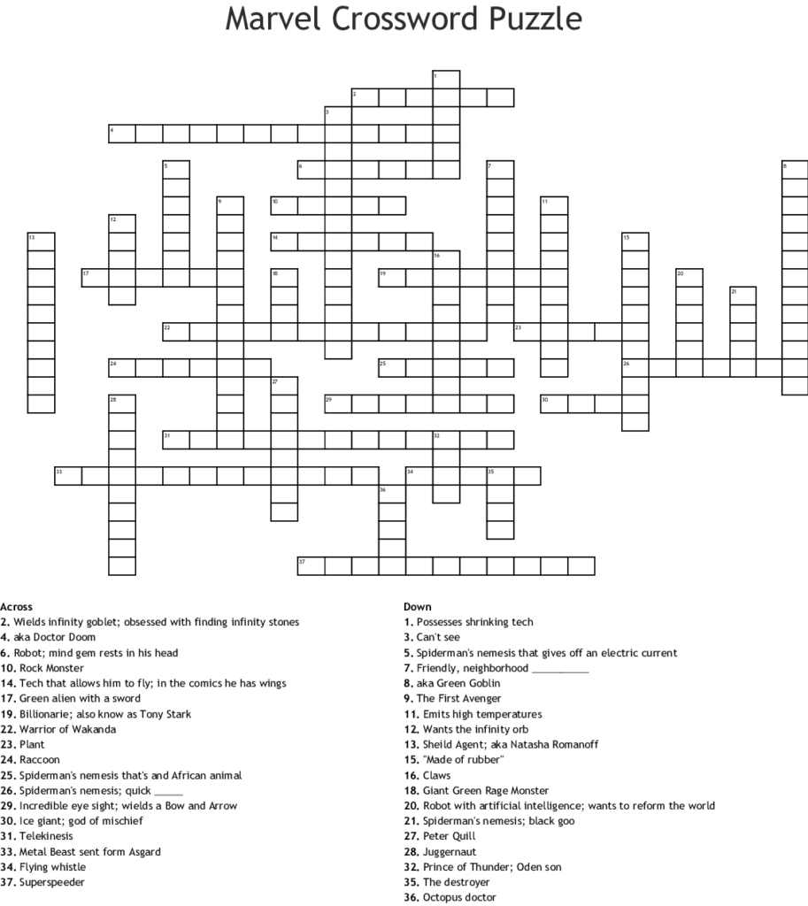 Historical Heroes Crossword Puzzle Free Printable For Kids