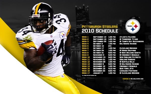 NFL Wallpaper Zone Pittsburgh Steelers 2010 Schedule 