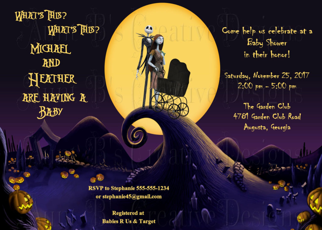 Nightmare Before Christmas Baby Shower Invitation Jack 