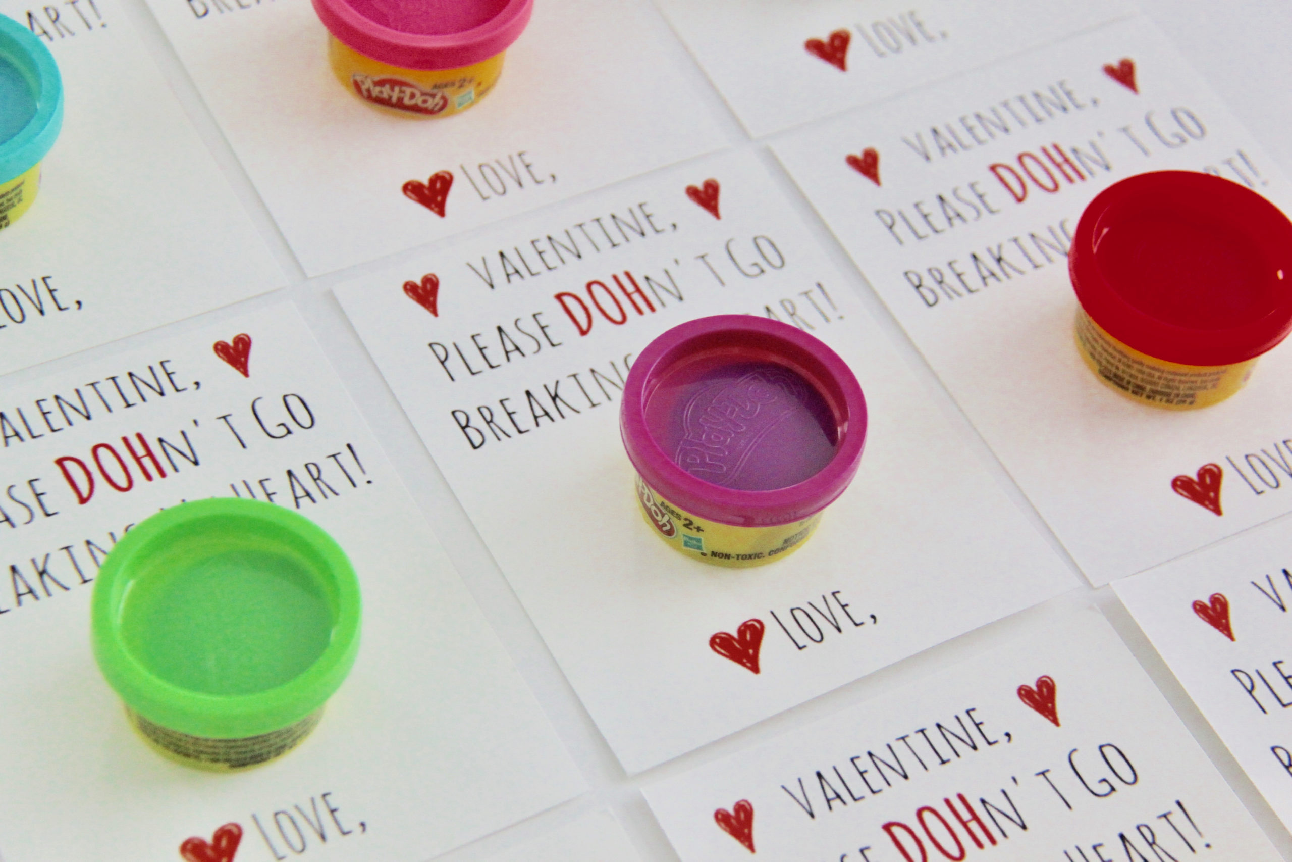 Play Doh Valentine Card Free Printable Smashed Peas 