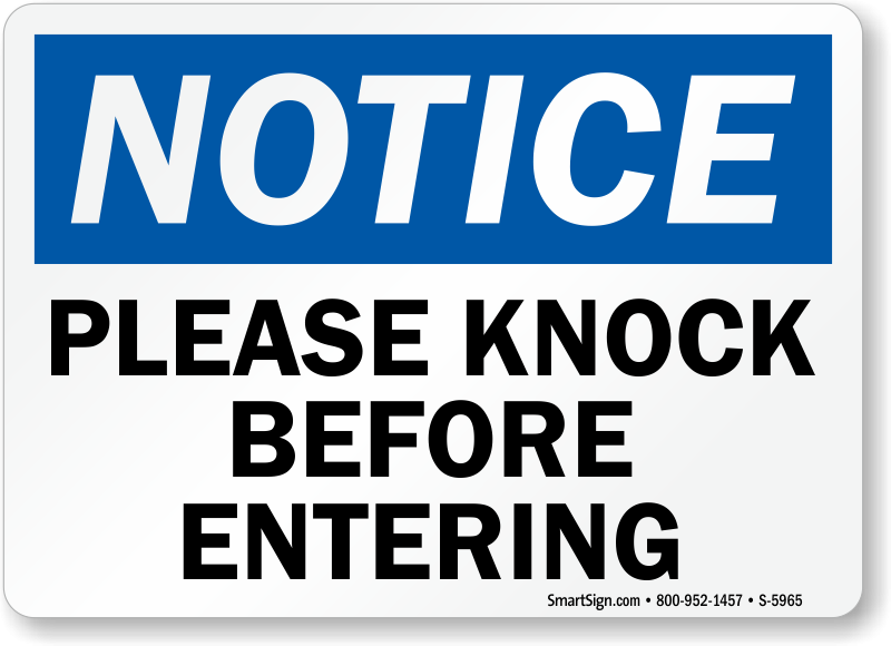 Please Knock Before Entering Sign Printable Signs Knock 