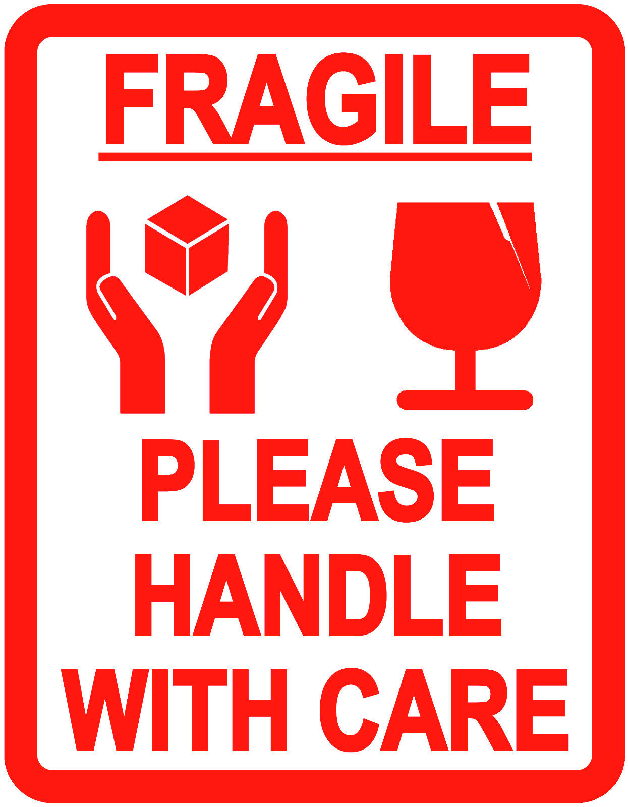 Print Out Fragile Sticker Print Out Fragile Sticker 