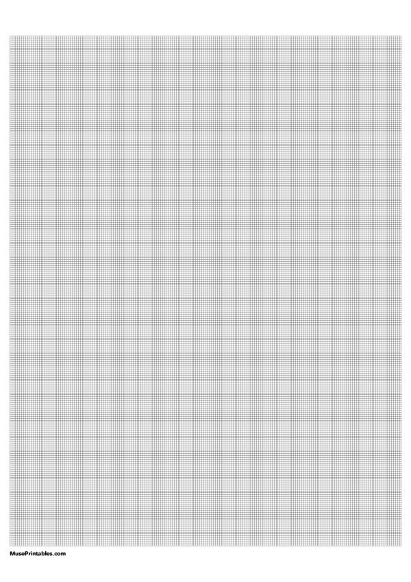 Printable 1 Mm Black Graph Paper For A4 Paper