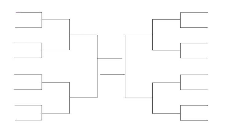 Printable 16 Team Bracket single elimination Tournament 