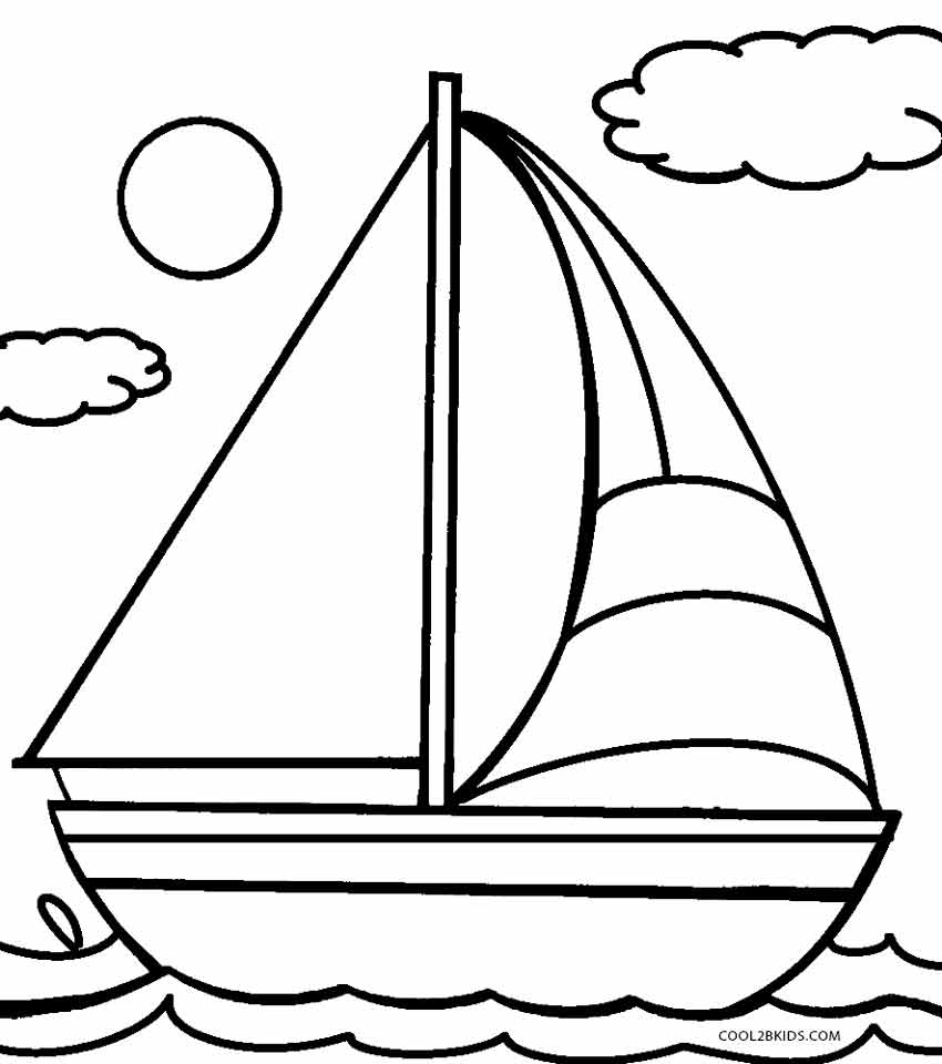 Printable Boat Coloring Pages For Kids