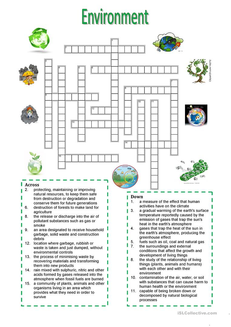 Printable Crossword Puzzle For Esl Students Printable 