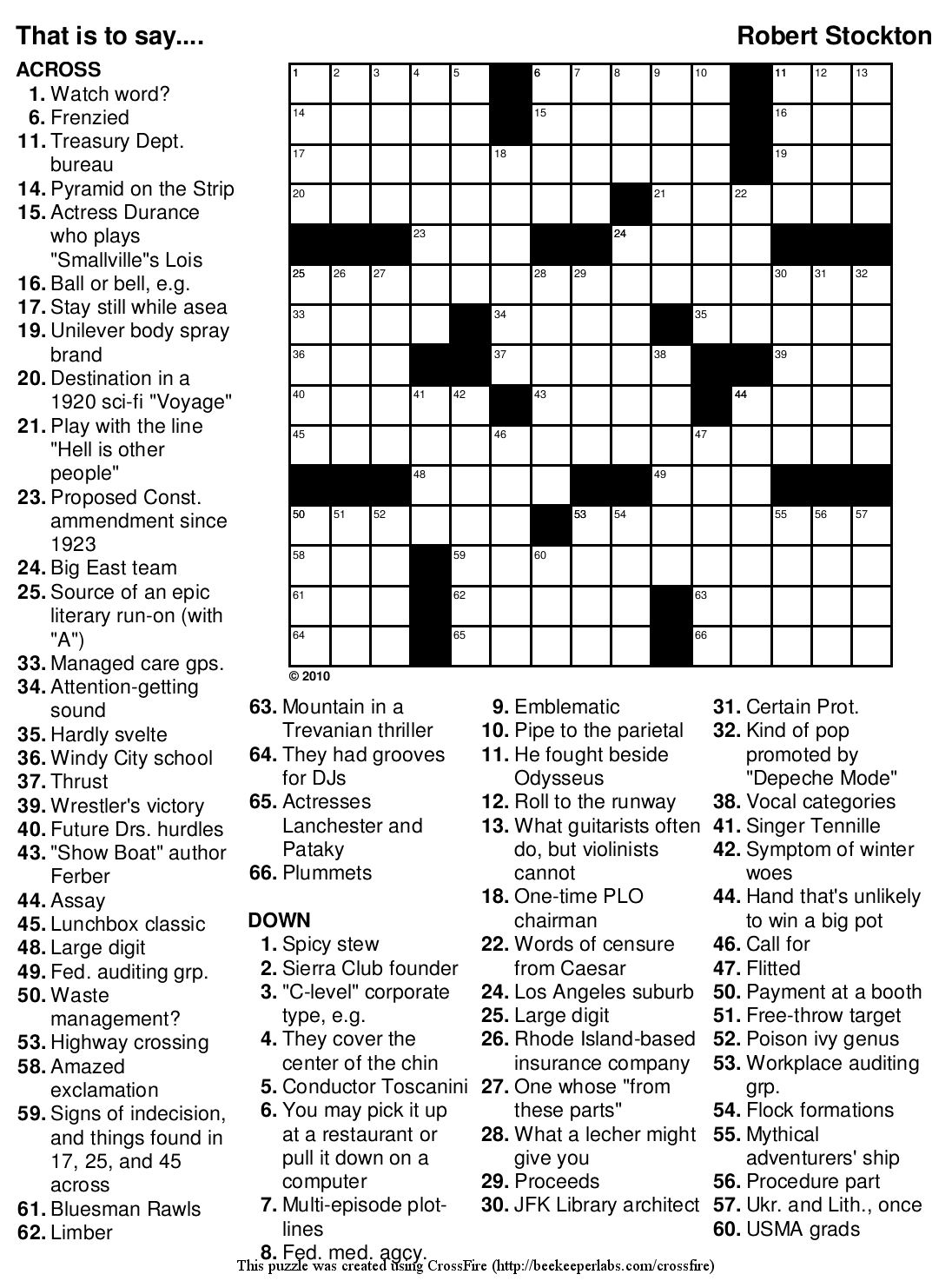 Printable Crossword Puzzles And Solutions Printable 