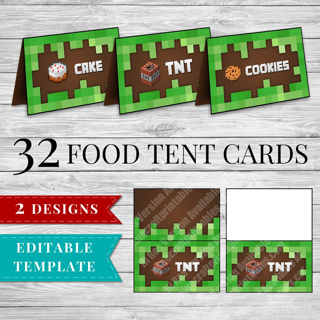 Printable Minecraft Food Labels Minecraft Printable 