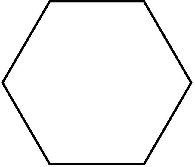 Printable Pic Of A Hexagon Shapes For Kids Regular 