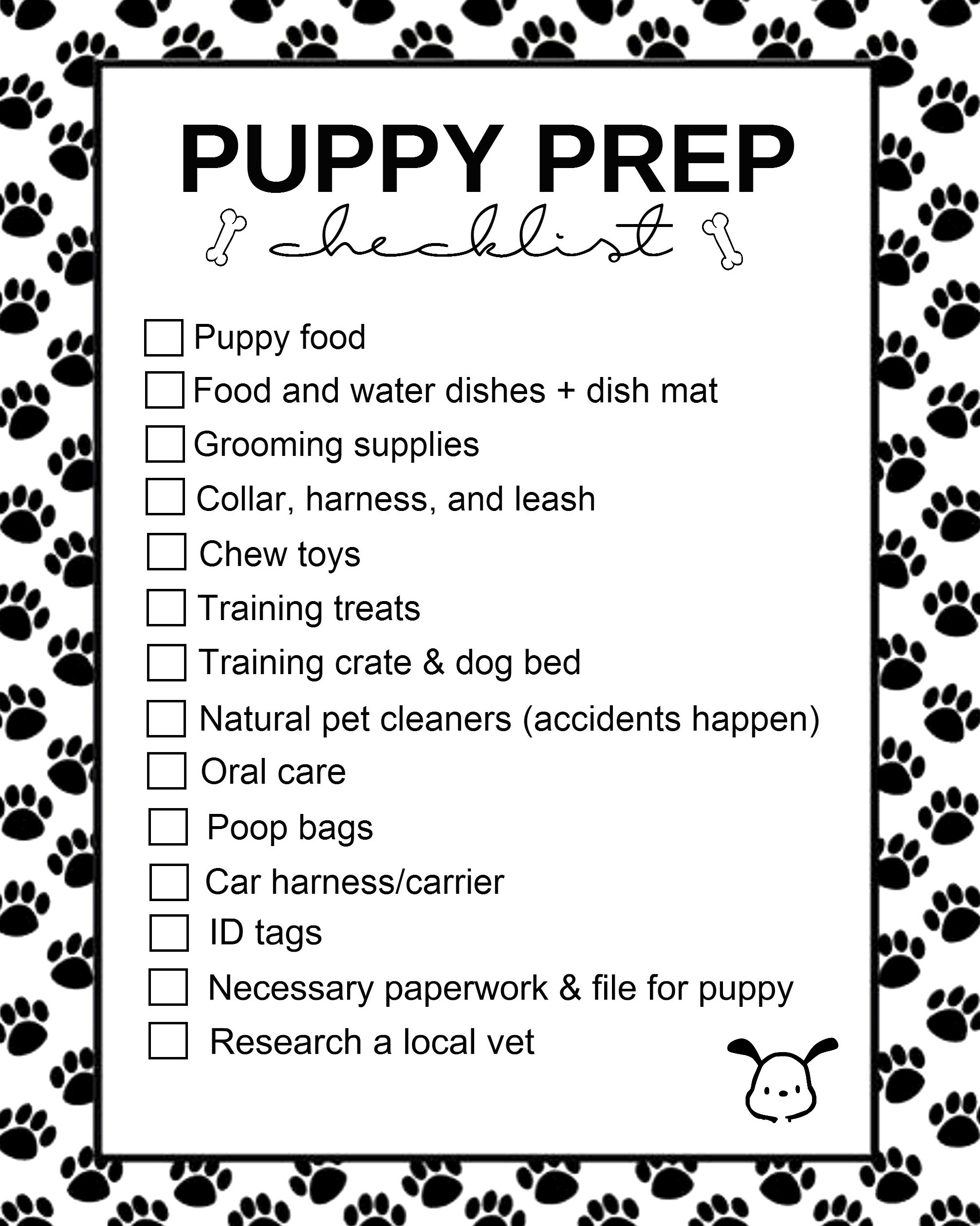 Puppy Prep Checklist Living La Vida Holoka