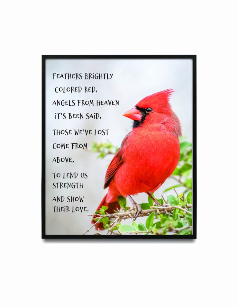 Red Cardinal Poster Printable Memorial Poem Printable Art