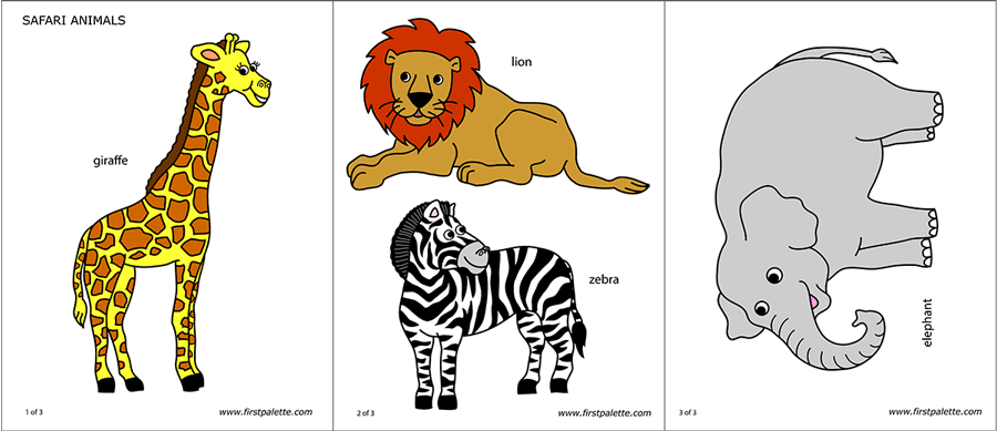 Safari Or African Savanna Animals Free Printable 