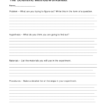 Scientific Method Worksheet Form Printable Pdf Download