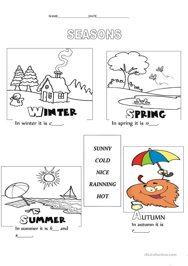 SEASONS Worksheet Free ESL Printable Worksheets Made By 