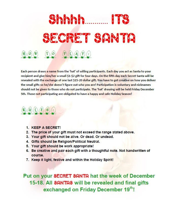 Printable Secret Santa Rules