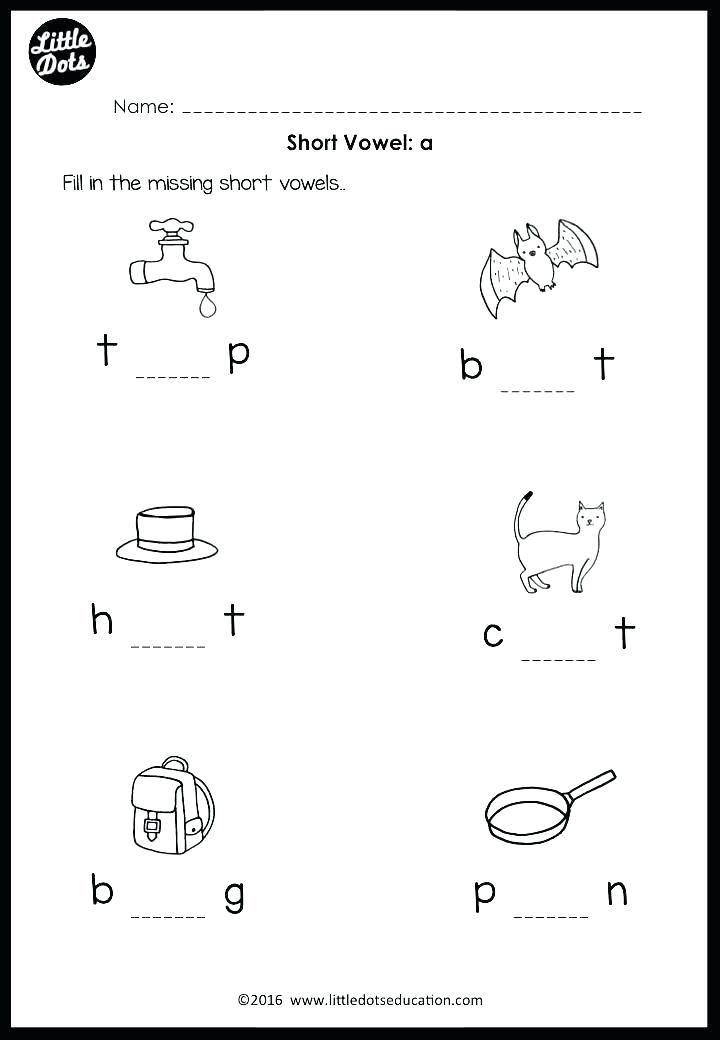 Short A Worksheets To Print Vowel Worksheets Short