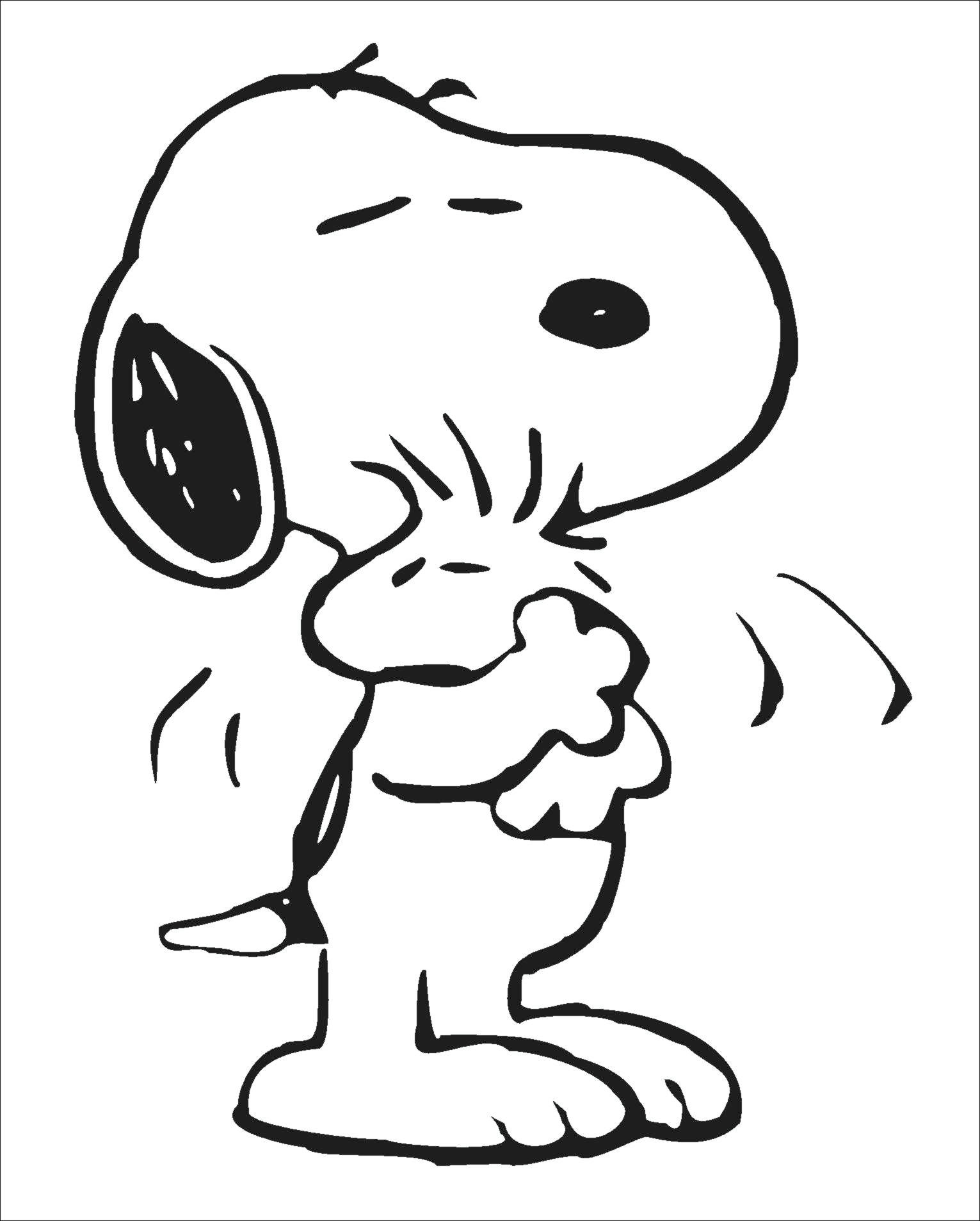 Snoopy Cartoons Printable Coloring Pages