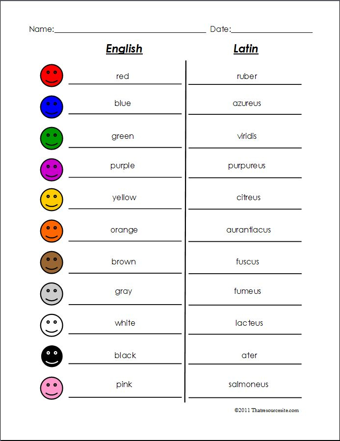 Spanish Worksheets For Beginners Spanish Colors 